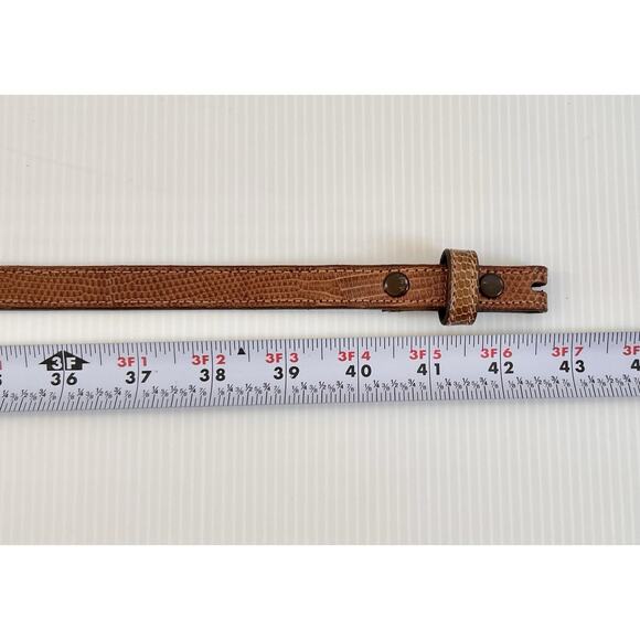 Vintage Barry Kieselstein-Cord Genuine Lizard Size 4 Large Brown Skinny EUC main image 5
